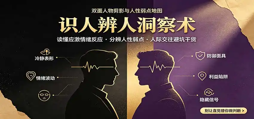 识人辨人终极心法：读懂应激情绪反应，分辨人性弱点，人际交往避坑干货-得宝资源站