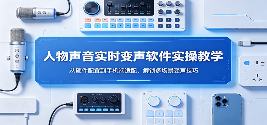 人物声音实时变声软件实操教学：从硬件配置到手机端适配，解锁多场景变声技巧-得宝资源站