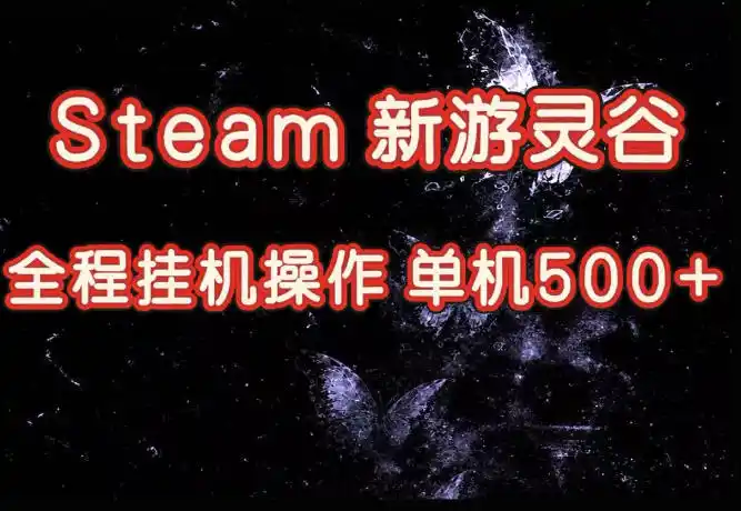 Steam新游灵谷实测，单窗口日入超百，矩阵批量跑号可以放大产出，全套实操思路给到，上手直接做【揭秘】-得宝资源站
