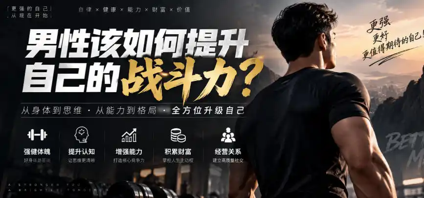 付费文章：男性该如何提升自己的战斗力？-得宝资源站