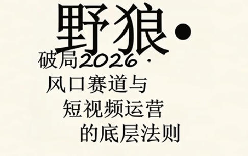 野狼团队·多平台实操运营课，覆盖AI口播、服装、好物、漫剪等热门玩法(更新4月)-得宝资源站