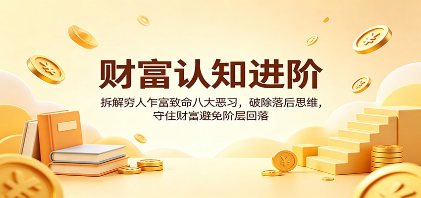 财富认知进阶：拆解穷人乍富致命八大恶习，破除落后思维，守住财富避免阶层回落-得宝资源站