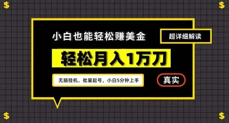 谷歌看广告撸美金2.0，无脑挂机，多号操作，月入1万刀【揭秘】-得宝资源站