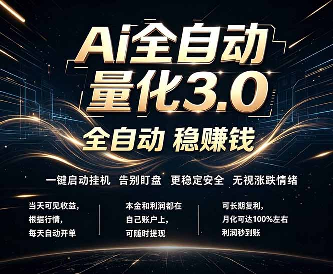 EA黄金量化，全天无人值守，24小时不停干，小白轻松操作，日入1000+-得宝资源站