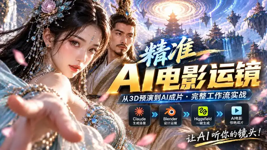AI视频终于能精准运镜了！Claude+Blender+Higgsfield免费插件实测-得宝资源站