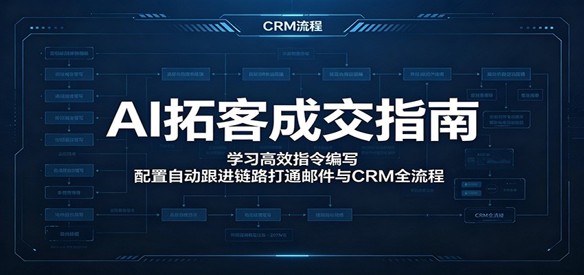 AI拓客成交指南：学习高效指令编写，配置自动跟进链路打通邮件与CRM全流程-得宝资源站