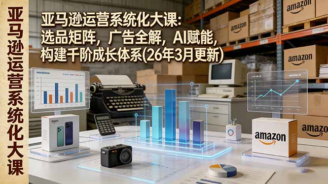 亚马逊运营系统化大课：选品矩阵，广告全解，AI赋能，构建千阶成长体系(26年3月更新-得宝资源站