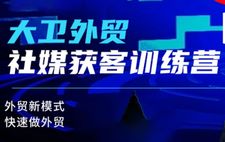 大卫老师·外贸社媒获客独家训练营(更新6月)-得宝资源站