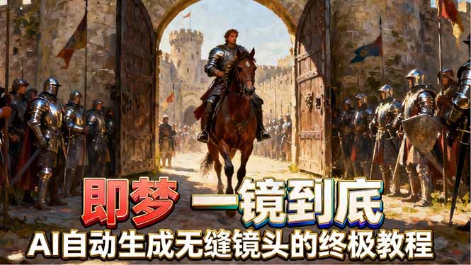 即梦AI一镜到底终极教程，智能补帧+运镜技巧，AI自动生成无缝丝滑长镜头高效出片-得宝资源站