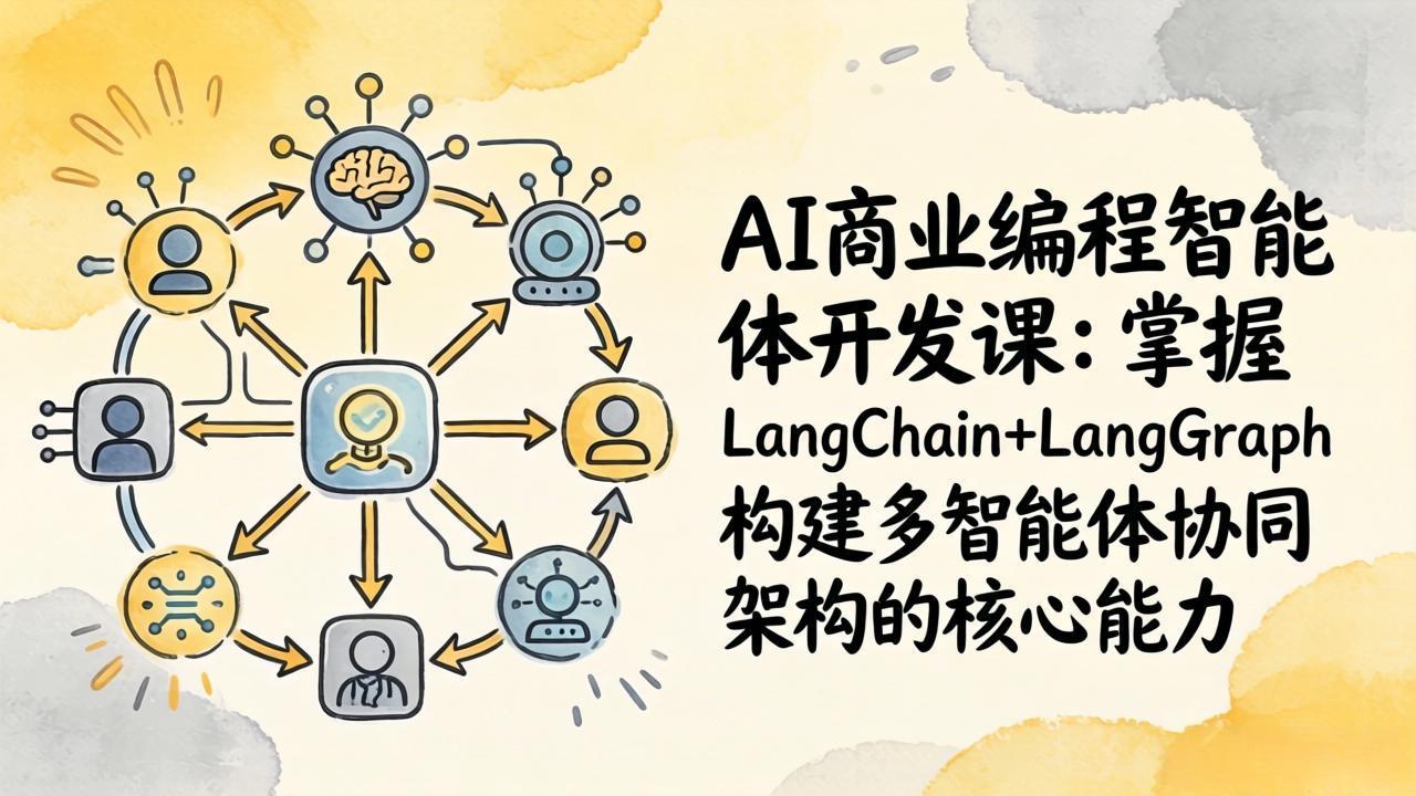 AI商业编程智能体开发课：掌握LangChain+LangGraph构建多智能体协同架构的核心能力-得宝资源站