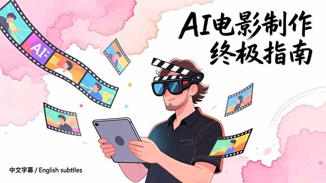 AI电影制作终极指南：从创意到成片，系统掌握智能影视全流程实战课(中英字幕-得宝资源站
