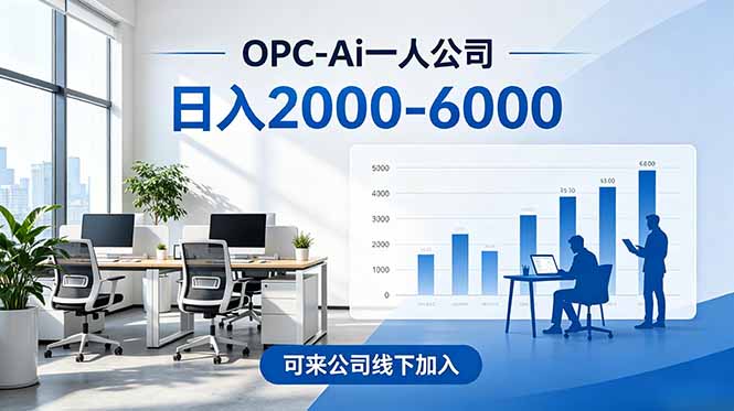 2026创业新风口—OPC一人公司模式震撼首发！日收益2000-6000+，项目绿色长久，安全稳健，合…-得宝资源站