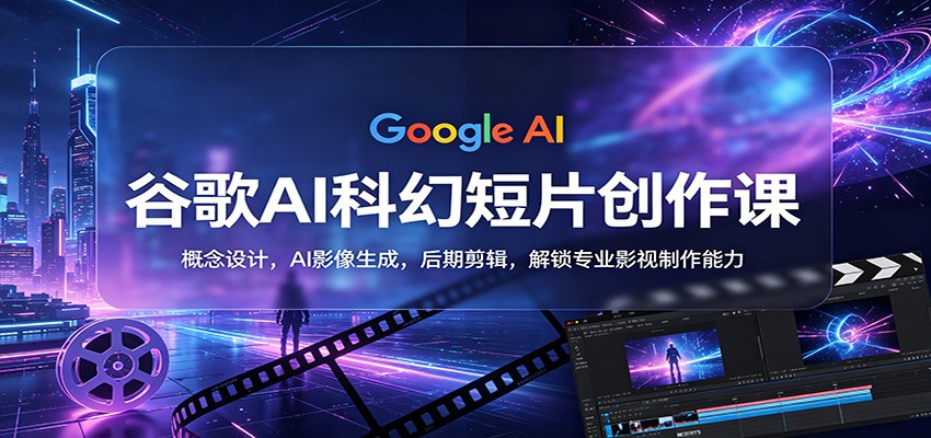 谷歌AI科幻短片创作课：概念设计，AI影像生成，后期剪辑，解锁专业影视制作能力-得宝资源站