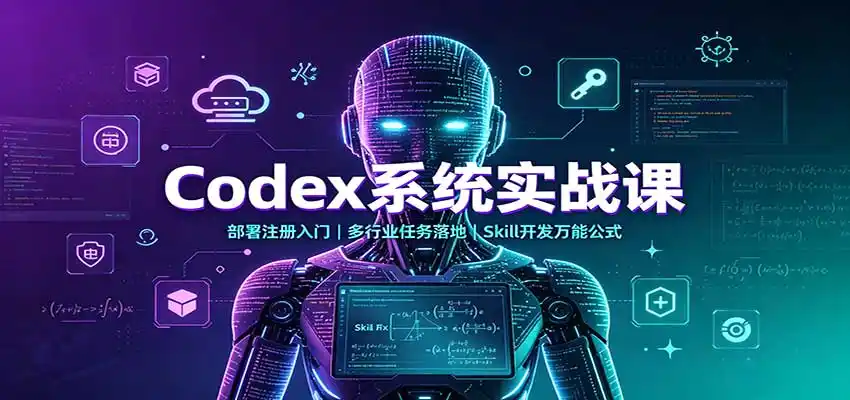 Codex系统实战课：部署注册入门，多行业任务落地，Skill开发万能公式-得宝资源站
