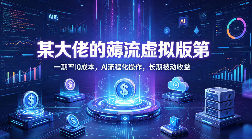 某大佬的薅流虚拟版第一期丨0成本，AI流程化操作，长期被动收益-得宝资源站