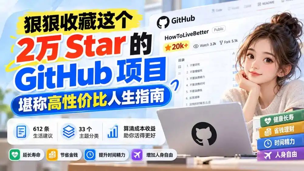 狠狠收藏这个 2 万 Star 的 GitHub 项目，堪称高性价比人生指南。-得宝资源站