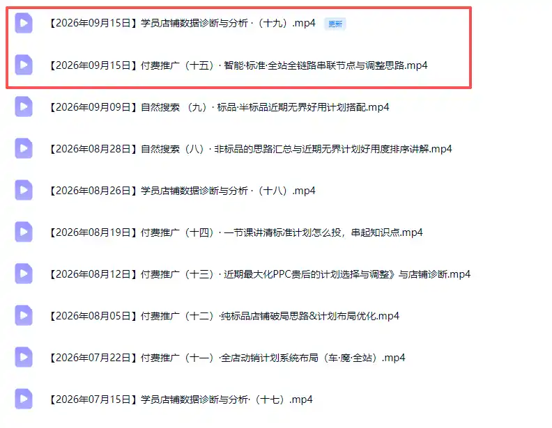 2026淘宝电商终局之战VIP课-更新0920：自然搜索+直通车+无界+精准人群，系统掌握测款动销与全店推广布局方法-得宝资源站