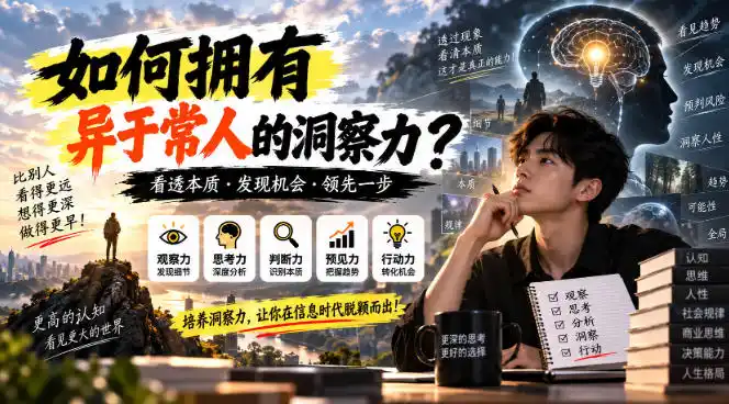 某公众号付费文章：如何拥有异于常人的洞察力？-得宝资源站