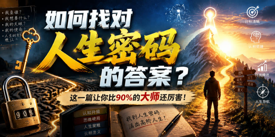 付费文章：如何找对人生密码的答案？这一篇让你比90%的大师还厉害！-得宝资源站