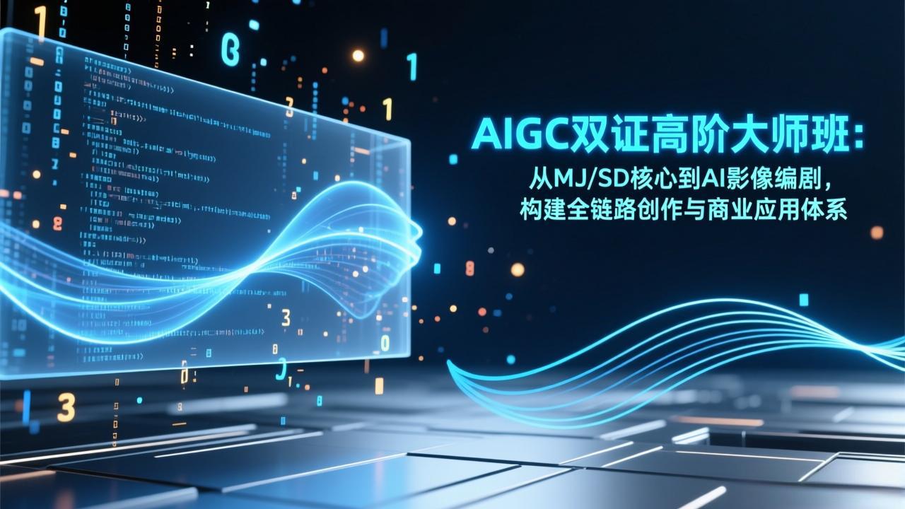 AIGC双证高阶大师班：从MJ/SD核心到AI影像编剧，构建全链路创作与商业应用体系-得宝资源站
