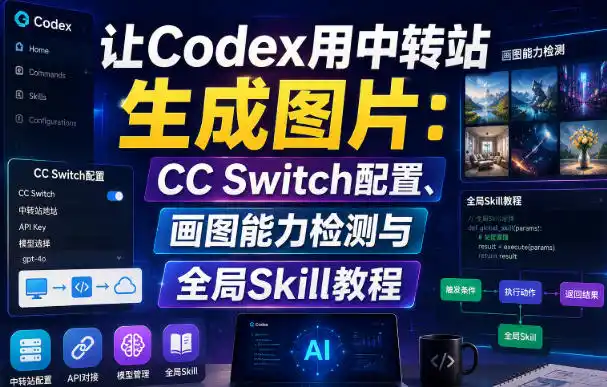 让Codex用中转站生成图片：CC Switch配置、画图能力检测与全局Skill教程-得宝资源站