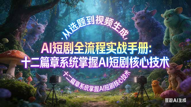 AI 短剧全流程实战手册：从选题到视频生成，十二篇章系统掌握 AI 短剧核心技术-得宝资源站