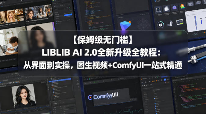 【保姆级无门槛】LIBLIB AI 2.0全新升级全教程：从界面到实操，图生视频+ComfyUI一站式精通-得宝资源站