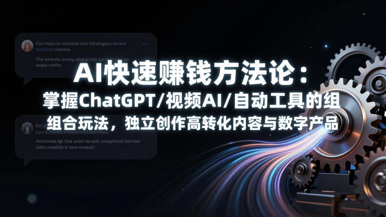 AI快速赚钱方法论：掌握ChatGPT/视频AI/自动化工具的组合玩法，独立创作高转化内容与数字产品-得宝资源站