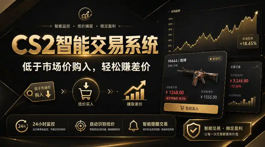 CS2智能交易系统，轻松賺差价|自动运行，无需自己挂G|数据支持任何形式验证【揭秘】-得宝资源站