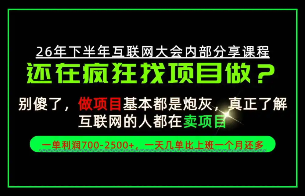 请不要再疯狂的找项目了！卖项目一单700-2.5k+不香吗？当天上手，当天变现！【揭秘】-得宝资源站