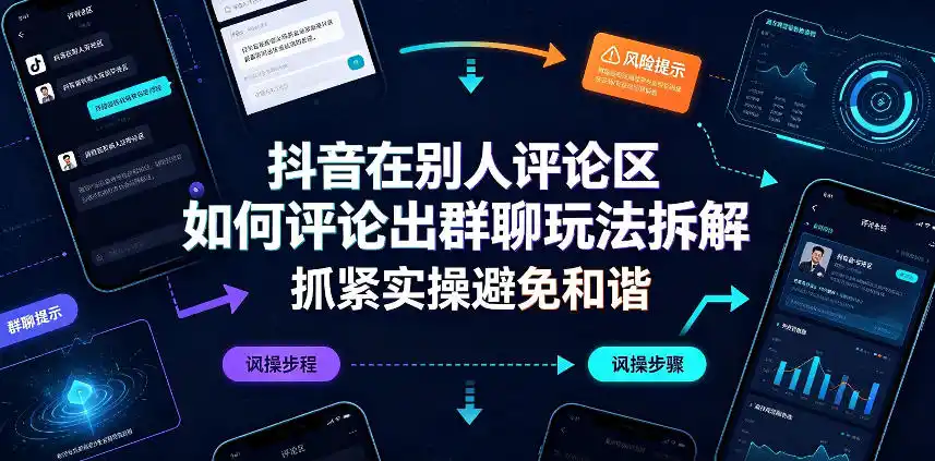 抖音在别人评论区如何评论出群聊玩法拆解，抓紧实操避免和谐-得宝资源站