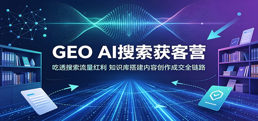 GEO AI搜索获客营：吃透搜索流量红利，知识库搭建内容创作成交全链路-得宝资源站