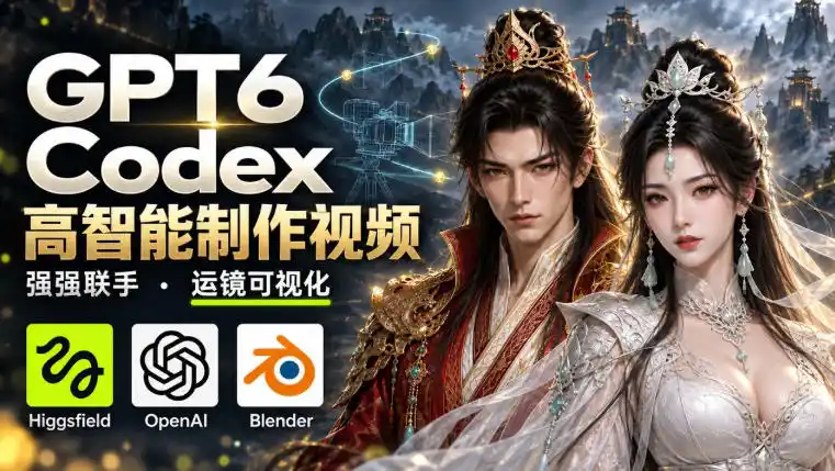 GPT-6 Astra×Codex高智能制作视频！联手Higgsfield，运镜可视化实战-得宝资源站
